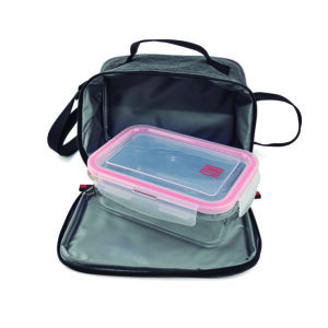 LUNCHBAG GOGLASS NEGRA CONT.VIDRIO 840ML