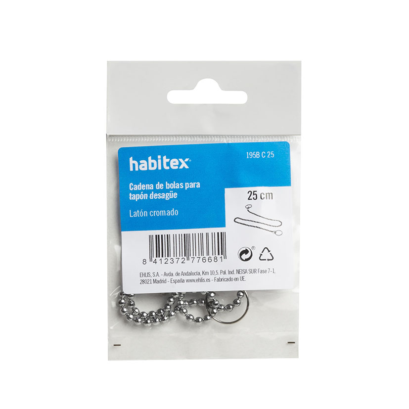 Cadenas tapón lavabo HABITEX 25mm - Imagen 2