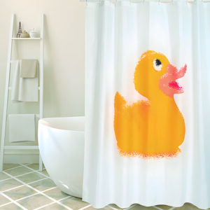 Cortina Baño Poliéster 180x200 cm Blanco