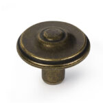 Pomo Zamak 28 mm Cuero Vibro