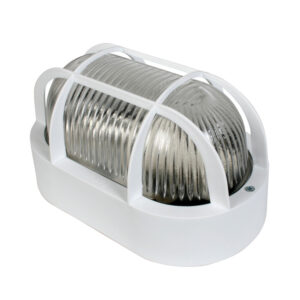 Aplique ovalado exterior DUOLEC E27 60 W blanco 1 entrada