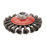 Cepillo abrasivo taza cónico acero trenzado RATIO 95 mm