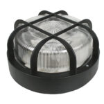 Aplique redondo exterior DUOLEC E27 100 W negro