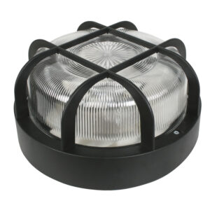 Aplique redondo exterior DUOLEC E27 100 W negro