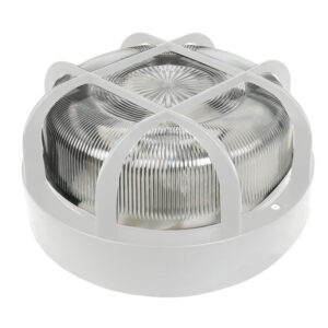 Aplique redondo exterior DUOLEC E27 100 W blanco