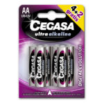 Pila alcalina AA (LR06) Blíster 2 pilas CEGASA Ultra Alkaline (Envase completo)