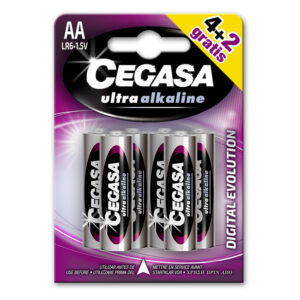 Pila alcalina AA (LR06) Blíster 2 pilas CEGASA Ultra Alkaline (Envase completo)