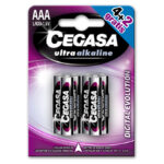 Pila alcalina AAA (LR03) Blíster 2 pilas CEGASA Ultra Alkaline  (Envase completo)