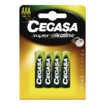 Pila alcalina AAA (LR3) Blíster 4 pilas CEGASA Super Alcaline (Envase completo)