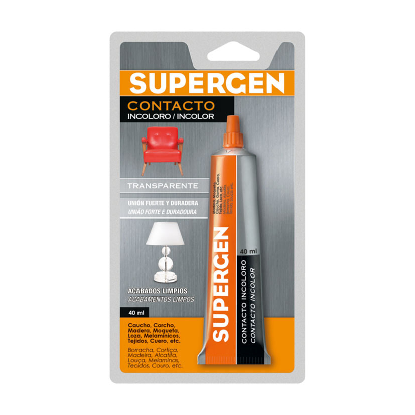 Adhesivo cola contacto SUPERGEN Incoloro 40 ml