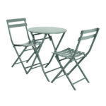 Silla metálica plegable Verde