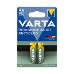 Pila recargable AA (LR6) Blíster 2 pilas VARTA Recycled. (Envase completo)