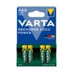 Pila recargable AAA (LR3) Blíster 4 pilas VARTA Power. (Envase completo)