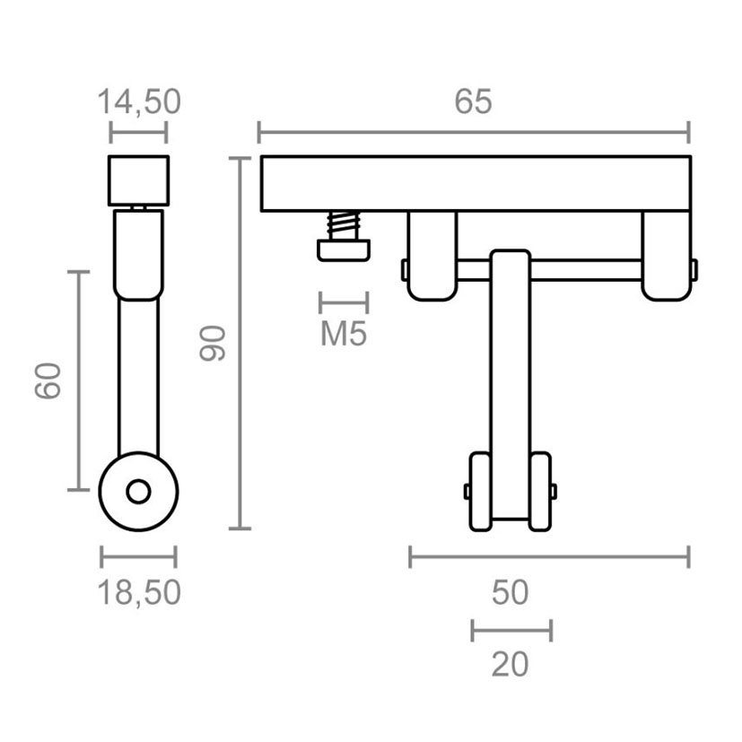 Polea corredera pérgola MICEL TLD21 60 mm - Imagen 2