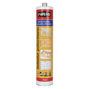 Sellador poliuretano RATIO negro, 300 ml