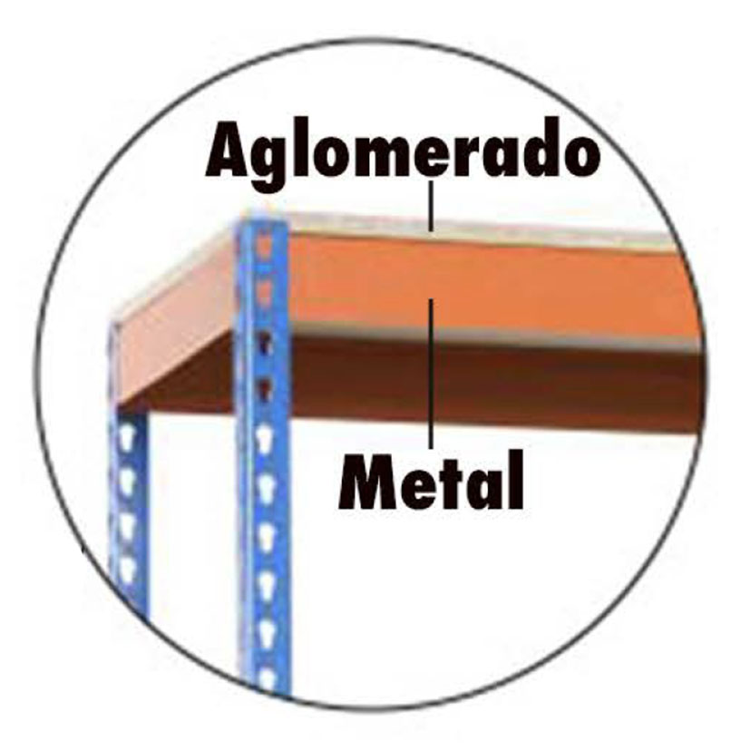 Estantería carga HABITEX Mega 45. Kit perfiles metálicos + refuerzos (Paquete 2) - Imagen 2