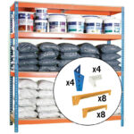Estantería carga HABITEX Mega 60. Kit perfiles metálicos + refuerzos (Paquete 2)