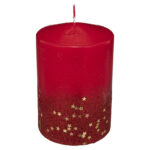 Vela purpurina roja. (Envase completo)