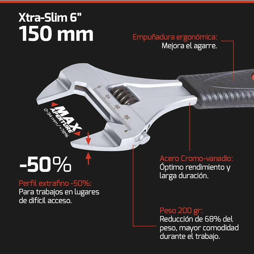 LLave graduable Xtra-Slim RATIO SWO-XS 6" - Imagen 2