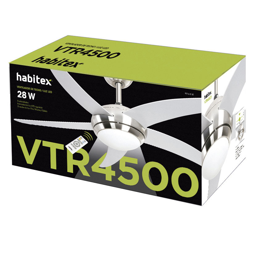 Ventilador techo HABITEX VTR 4500 con LED - Imagen 2