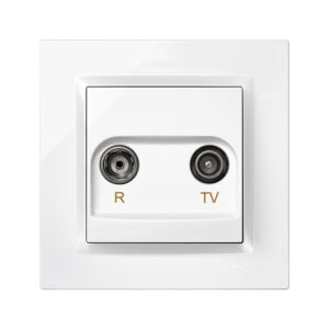 Toma TV intermedia empotrable SIMON S10 Blanco