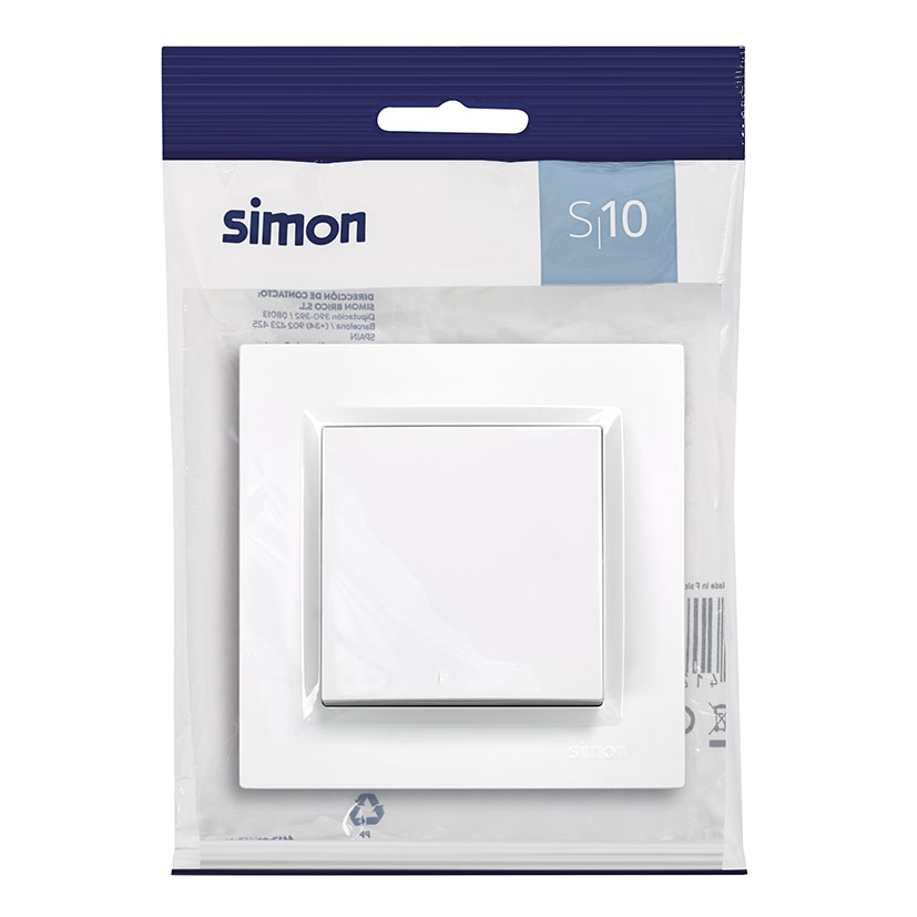 Pulsador empotrable SIMON S10 Blanco - Imagen 2