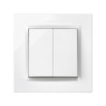 Commutador doble empotrable SIMON S10 Blanco