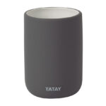 Vaso portacepillos TATAY Serie Soft gris antracita