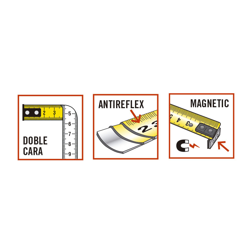 Flexómetro RATIO PROTECT PRO MAGNETIC 5 m x 19 mm - Imagen 2