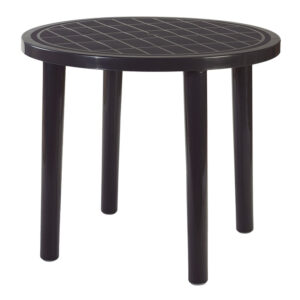 Mesa de resina redonda RESOL Tossa gris volcánico