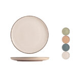 Plato postre porcelana PENGO Serie Pearl, 4 unidades