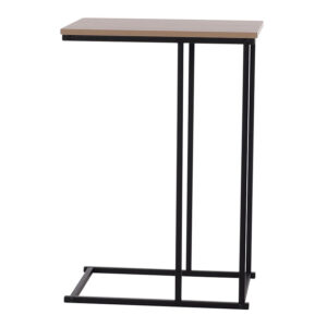 Mesa auxiliar madera natural 40x26xh.58 cm.