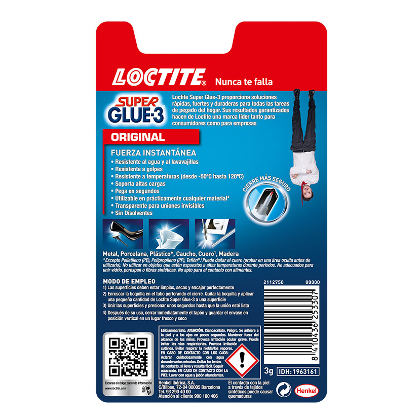 Loctite Super Glue 3 Original Adhesivo instantáneo 3gr - Imagen 3