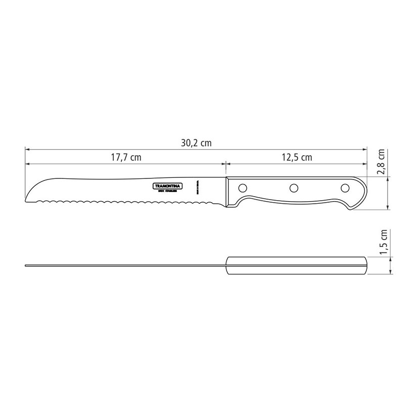 Cuchillo panero TRAMONTINA Polywood 18 cm - Imagen 4