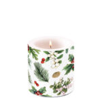 Vela parafina Navideña Serie winter Greenery