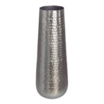 Jarrón decorativo Fluted plateado