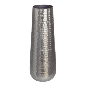 Jarrón decorativo Fluted plateado