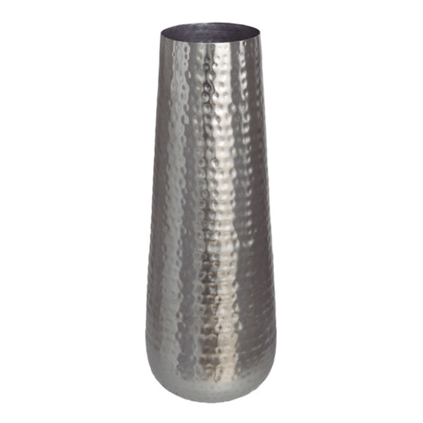 Jarrón decorativo Fluted plateado