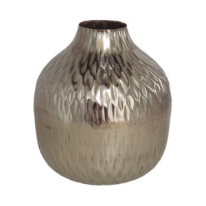 Jarrón decorativo martillado Tours plateado