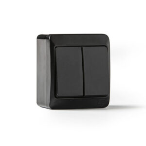 Doble interruptor estanco FAMATEL Pool 54 negro