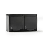 Doble base TT lateral interruptor estanco FAMATEL Pool 54 negro