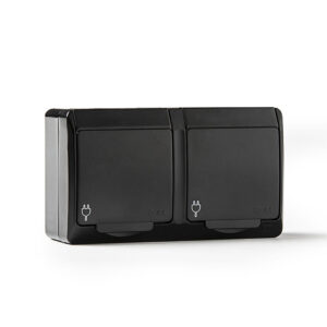 Doble base TT lateral interruptor estanco FAMATEL Pool 54 negro