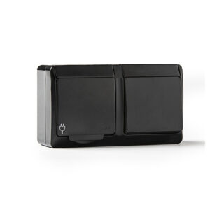 Commutador + base TT estanco FAMATEL Pool 54 negro