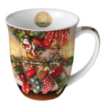 Mug porcelana navideño Serie Hang Stoocking