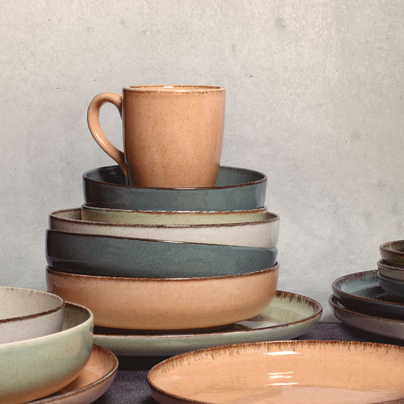 Plato llano porcelana PENGO Serie Pearl 4 unidades - Imagen 5