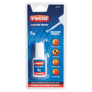 Adhesivo RATIO instantáneo universal pincel 5 gr