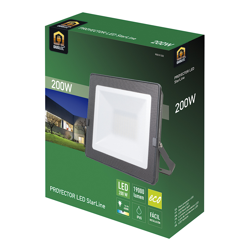 Foco proyector exterior LED DUOLEC Star Line 4000K 200W 19000 Lm - Imagen 5
