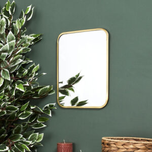 Espejo pared Cuadrado Deco contorno dorado