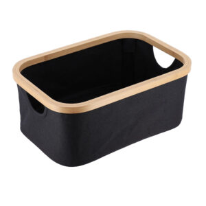 Cesta rectangular plegable baño TENDANCE Serie Bambú