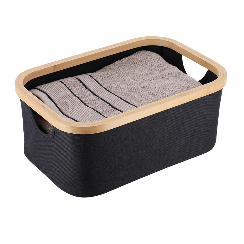 Cesta rectangular plegable baño TENDANCE Serie Bambú - Imagen 2